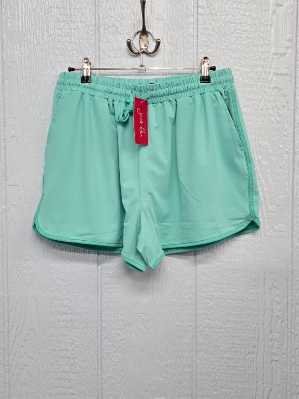 New XL Jess Lea Aqua Women’s Athletic Shorts with Elastic Waist